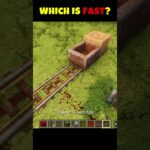 Minecraft : Which Rail is faster ?? #shorts #minecraft