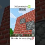 Minecraft hidden stairs || #minecraft #shorts