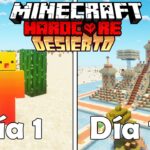 SOBREVIVÍ 100 DÍAS en UN MUNDO PLANO de DESIERTO en MINECRAFT HARDCORE