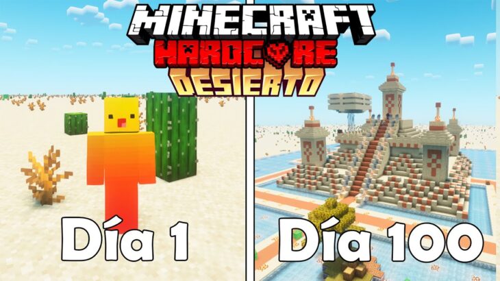 SOBREVIVÍ 100 DÍAS en UN MUNDO PLANO de DESIERTO en MINECRAFT HARDCORE