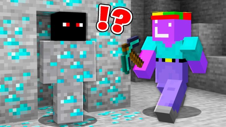 Trolei Amigo Virando Diamante no Minecraft