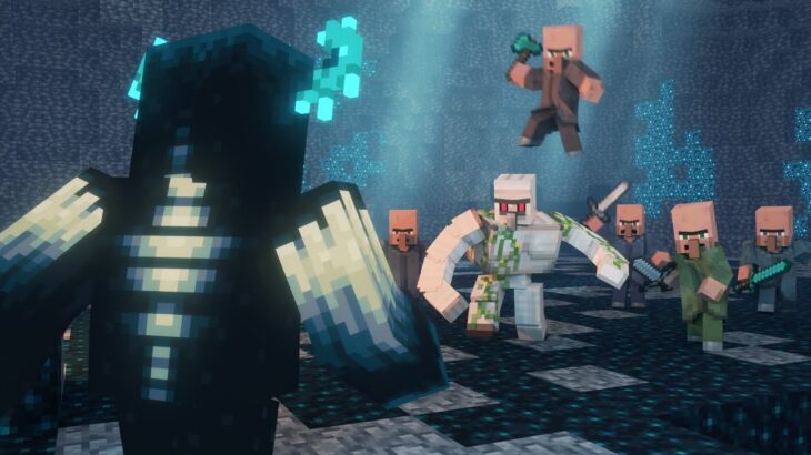 Warden vs Iron Golem and Villagers Army FIGHT MINECRAFT ANIMATION LIFE