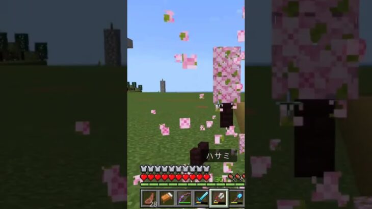 桜が散りました【マイクラ統合版】建築の為に撤去 #minecraft #マイクラ #マインクラフト