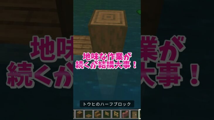 【マイクラ】湖面に浮かぶ夢の家を建てよう！ #いるクラ #マイクラ #shorts