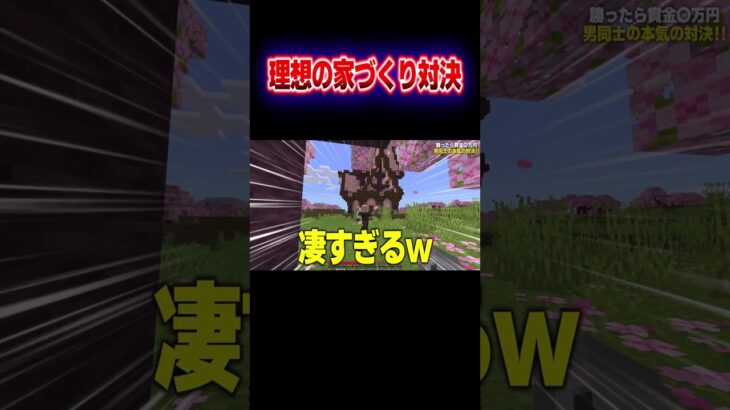 理想の家づくり対決 #マイクラ #マインクラフト#中学生 #shorts