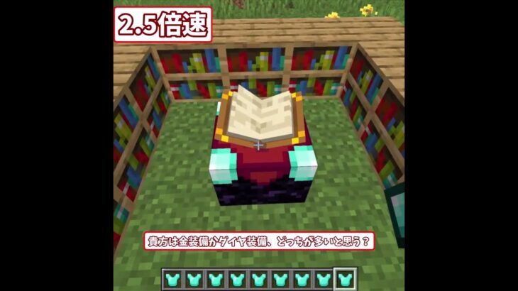 金装備はエンチャント数が多いのか！？検証#shorts #おすすめ #おすすめにのりたい #マインクラフト #minecraft #マイクラ #ゆっくり実況