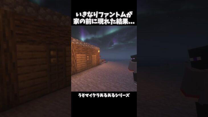 いきなりファントムが家の前に現れた結果・・・【うそマイクラあるある】#shorts #マインクラフト #マイクラ #minecraft #うそマイクラあるある