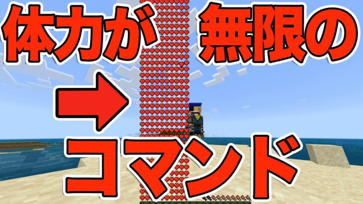 【マイクラ】体力が無限になるコマンド紹介