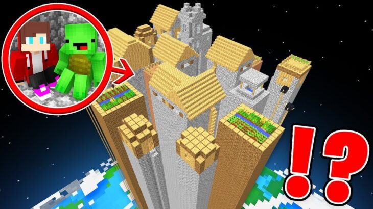 マインクラフトで最も高い村に登るマイゼンとマイキー！