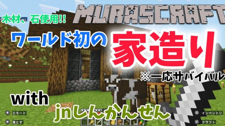 【マインクラフト】初の家づくりなのに…