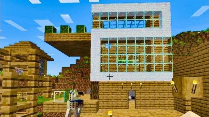 完成した建物が先進的過ぎた[冒険家マインクラフト]#32
