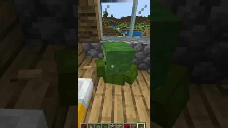 村人いじめちゃった6 こんなに驚くとは#マイクラ #マインクラフト #minecraft #shorts