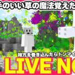 【#ステラフィルワールド/8日目】使い勝手のいい草魔法覚えたからレベリング行ってみよう【Minecraft】