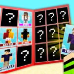 COMPLETEI o ALBUM DE FIGURINHA dos YOUTUBERS no Minecraft