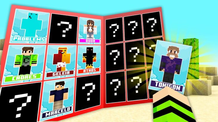 COMPLETEI o ALBUM DE FIGURINHA dos YOUTUBERS no Minecraft