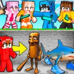 Hice Trampas con TUNG TUNG TUNG SAHUR vs 6 CAZADORES en Minecraft!
