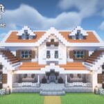 【マインクラフト】ペールオークのオレンジ屋根の家の作り方【マイクラ】【Minecraft】