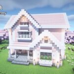【マインクラフト】桜とペールオークの家の作り方【マイクラ】【Minecraft】