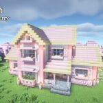 【マイクラ建築】桜とペールオークの家の作り方【マインクラフト】【Minecraft】
