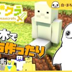 【Minecraft】白い森の素材でおうち作り！ #6  【#たんぽぽマイクラ】