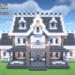 【マインクラフト】ペールオークの白黒の家の作り方【マイクラ建築】【Minecraft】