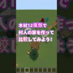 【Minecraft/マインクラフト】あなたはどの木材がすき？村人の家を作って比較してみよう！#shorts #minecraft #マイクラ建築