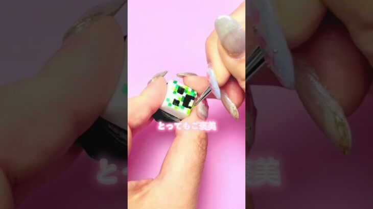 【UVレジン】クリーパーのキーキャップ #ハンドメイド #マイクラ #minecraft