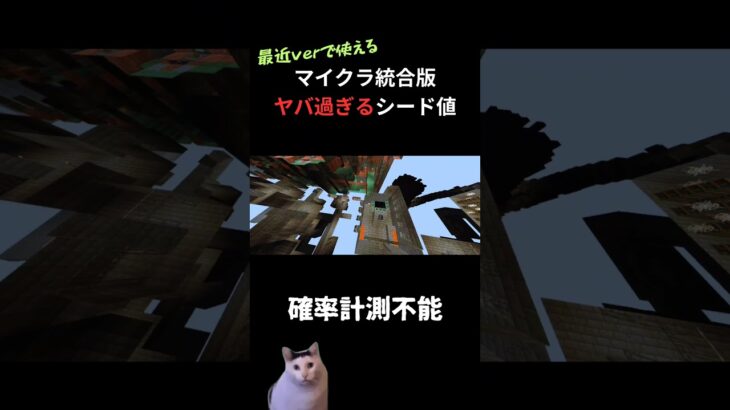奇跡に奇跡が重なった神すぎるシード値 #minecraft #マイクラ #マインクラフト #統合版