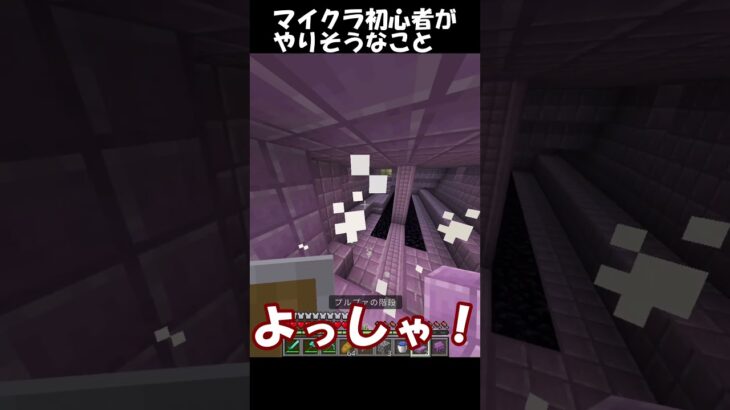 マイクラ初心者がやりそうなこと　#マイクラ #minecraft #明日の私に幸あれ