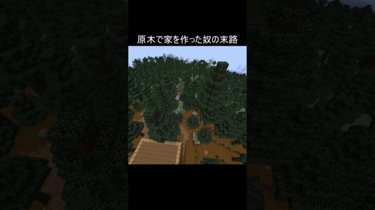 原木で家を作った奴の末路 #minecraft