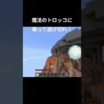 魔法のトロッコに乗って逃げ切れ#shorts  #minecraft