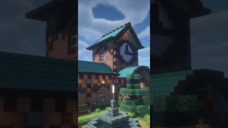 【マイクラ】時計塔イメージのオシャレなエンチャントハウス【サイコロ縛り】を作ってみた【shorts】  #マインクラフト #minecraft   　#shorts