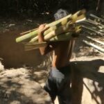 リアルマインクラフト　家を建てる　竹の家