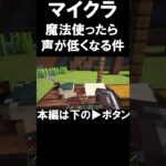 【マイクラ】魔法使ったら声が低くなる件