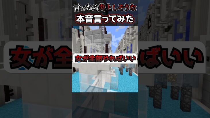 炎上しそうな本音言ってみたww #vtuber #マイクラ #minecraft