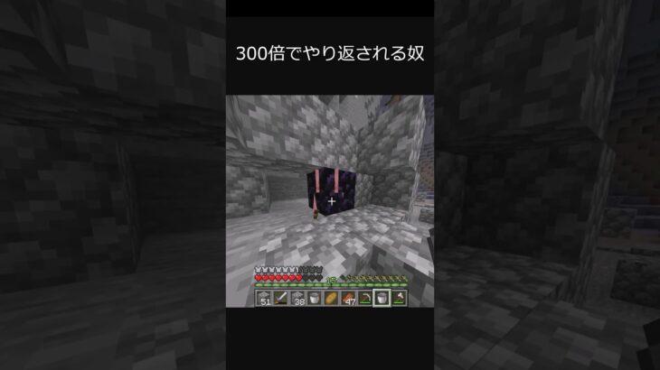 スケルトンに300倍でやり返される奴　#マイクラ  #minecraft   #マインクラフト