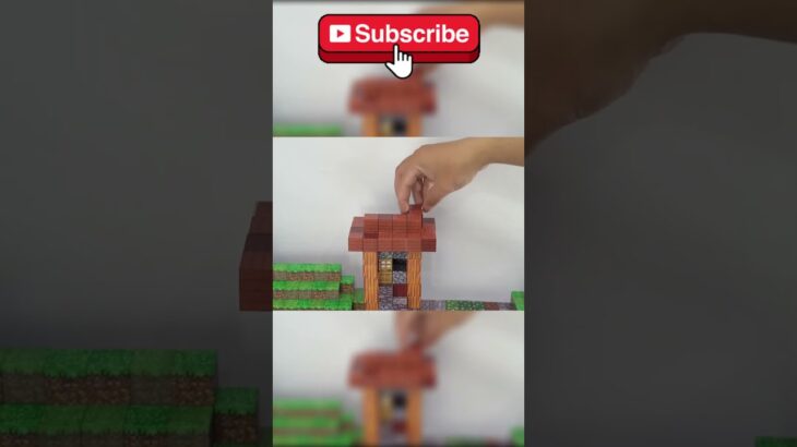 マイクラの家を5000個のミニ磁石ブロックで再現！– 驚きのマグネットブロッククラフト【パート4】