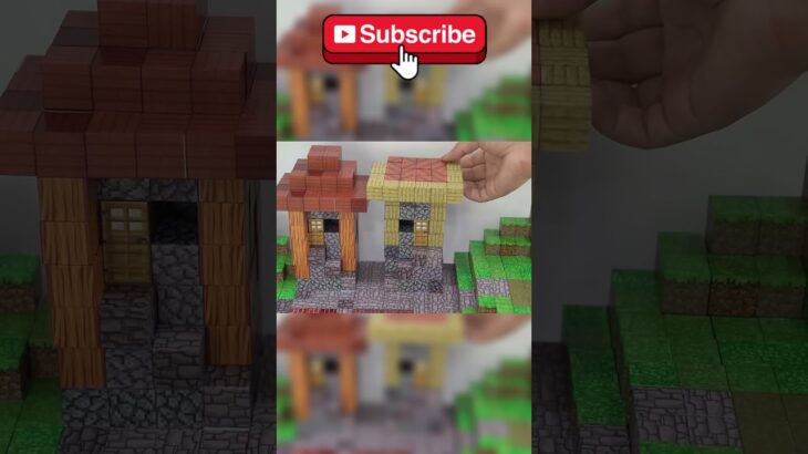 マイクラの家を5000個のミニ磁石ブロックで再現！– 驚きのマグネットブロッククラフト【パート5】