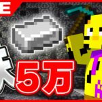 【マイクラ】5万人記念！鉄5万個掘るまで終われません！誰がお手伝いに来てくれるのかな？【たいたい】【帰宅部トリオ】