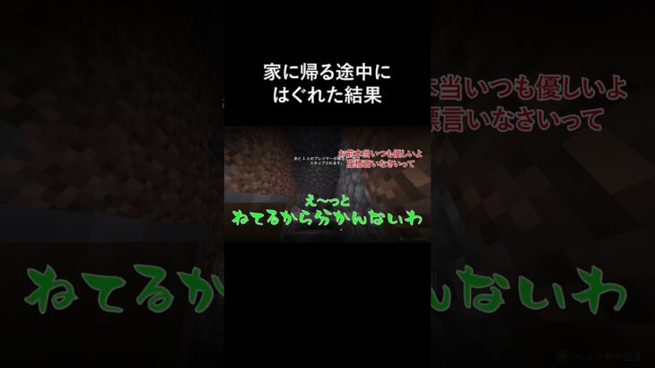 家に帰る途中にはぐれた結果【友人とただただマイクラをする動画#6】より#shorts #マイクラ #ゲーム実況 #編集 #マイクラ初心者 #minecraft #マインクラフト#暇つぶし
