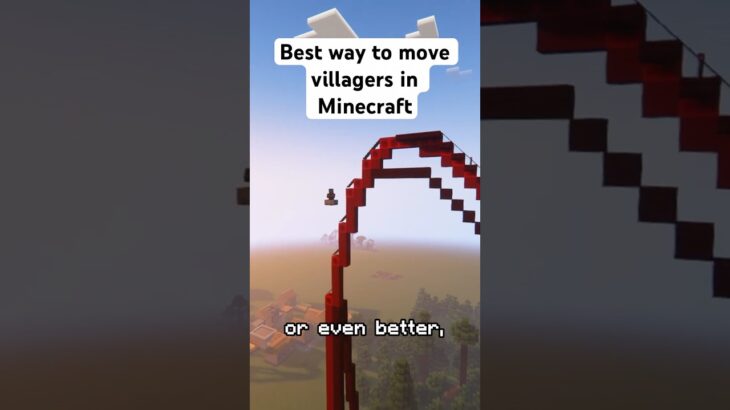 A New Way to Move Villagers in Minecraft  #minecraft