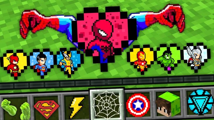 Cadres CONSEGUIU CORAÇOES de SUPER HERÓIS no Minecraft