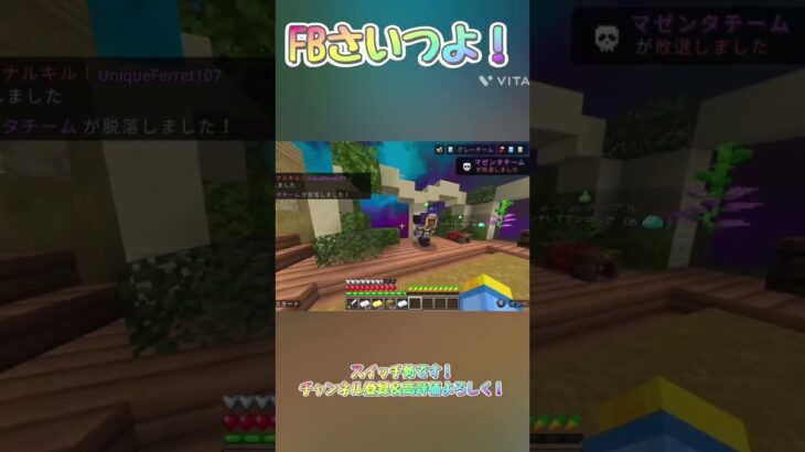 FB＝😄#スイッチ勢 #マイクラ #マインクラフト #hivebedwars #hive #minecraft #ゲーム #まいくら#pvp#かめにずむ犯罪者