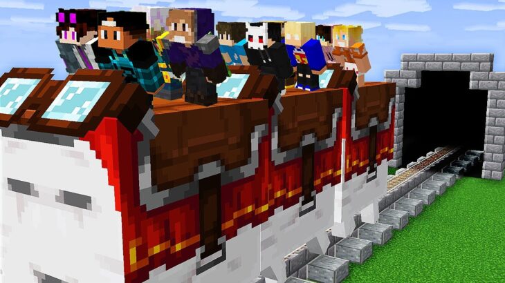FIZ UM TREM DE HAPPY GHAST NO MINECRAFT