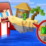 GIANT JJ Ate the Island to Troll Mikey in Minecraft (Maizen)