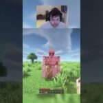 Killing an iron golem unarmed in minecraft day 36 #shorts #viralshorts