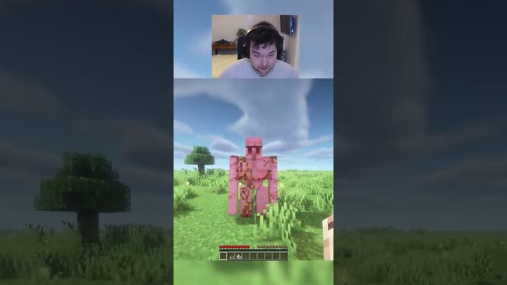 Killing an iron golem unarmed in minecraft day 36 #shorts #viralshorts