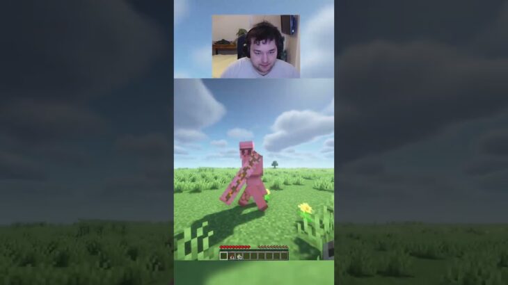 Killing an iron golem unarmed in minecraft day 42 #shorts #viralshorts