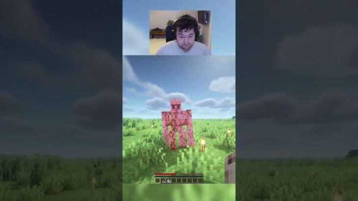 Killing an iron golem unarmed in minecraft day 44 #shorts #viralshorts