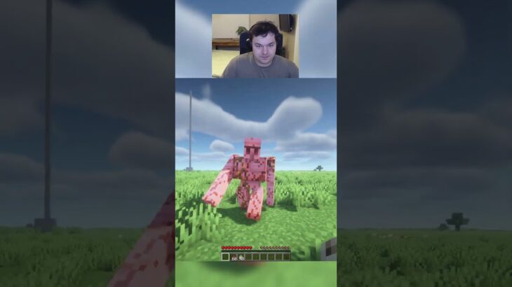 Killing an iron golem unarmed in minecraft day 46 #shorts #viralshorts